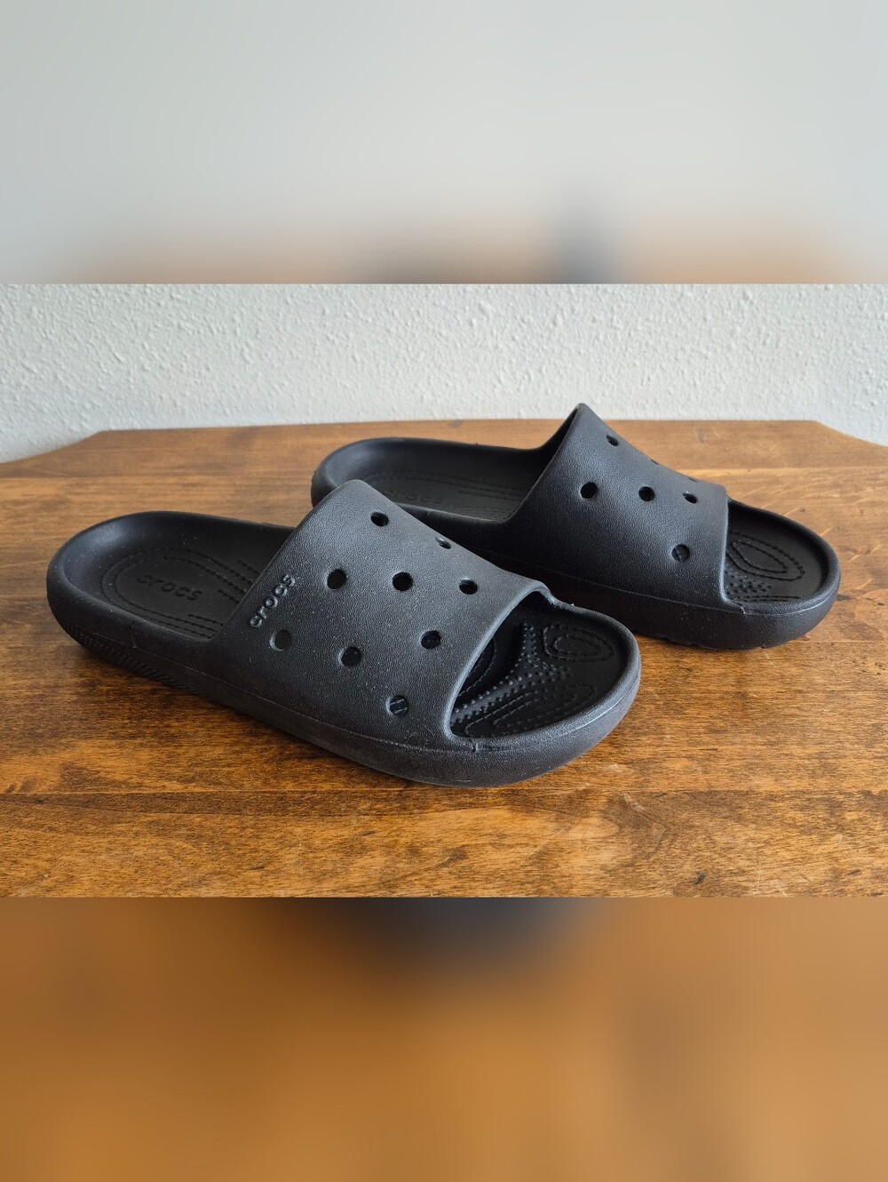 Crocs Classic Slide Sandals - Black M6 W8 - Picture 4 of 8